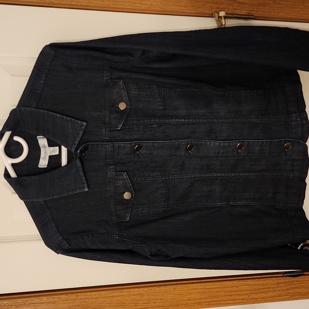 Dark Blue Stretch Jean Jacket